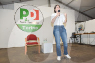 La segretario del Partito Democratico, Elly Schlein in visita alla Festa dell'Unit&#xe0; di Torino