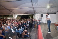 La segretario del Partito Democratico, Elly Schlein in visita alla Festa dell'Unit&#xe0; di Torino