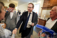 Tom Tugendhat attends the Northern Conservative Hustings