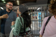 Line 3 of the Barcelona metro at Pla&#xe7;a Catalunya closed due to a collapse.
Line 3 of the Barcelona metro at Plaa Catalunya closed due to a collapse.