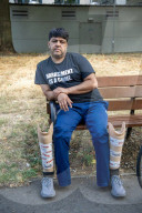 Afghan Paralympian Qaher Hazrat seeking UK asylum appeals for new prosthetic legs.