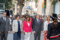 Floral offerings for the National Day of Catalonia.