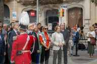 Floral offerings for the National Day of Catalonia.