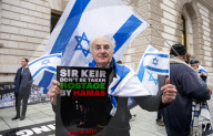 Protest Against UK Government’s Suspension of Arms Export Licences to Israel: at The Foreign Office, London, UK.
