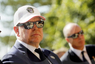Les célébrités et le prince Albert II de Monaco assistent au 50ème anniversaire de de la mise en service du centre e´metteur de Radio Monte-Carlo à Roumoules