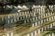 Volunteers beautify veterans' headstones in remembrance of 9/11
