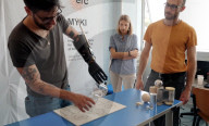 Prosthetic hand controlled by implanted magnets 