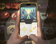 iPhone case that makes device a retro game console