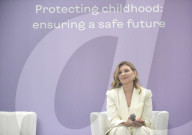 Actor Michael Douglas attends child safety summit in Kyiv