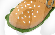 Tasty burger inspired sandals