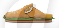 Tasty burger inspired sandals