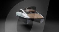 Une annexe pour superyachts, conçu pour transporter la voiture du propriétaire vers et depuis le navire amarré