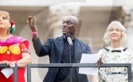 Unveiling of the new Fourth Plinth commission: Mil Veces un Instante (A Thousand Times in an Instant) by Teresa Margolles in Trafalgar Square, London, UK