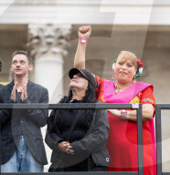 Unveiling of the new Fourth Plinth commission: Mil Veces un Instante (A Thousand Times in an Instant) by Teresa Margolles in Trafalgar Square, London, UK