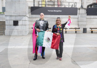 Unveiling of the new Fourth Plinth commission: Mil Veces un Instante (A Thousand Times in an Instant) by Teresa Margolles in Trafalgar Square, London, UK