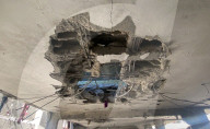 Bombed gaza school used as shelter
