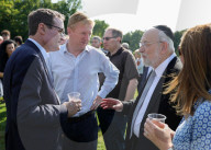 Tom Tugendhat Campaigning in Bushey Heath in Bushey Heath, UK.