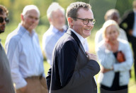 Tom Tugendhat Campaigning in Bushey Heath in Bushey Heath, UK.