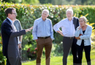 Tom Tugendhat Campaigning in Bushey Heath in Bushey Heath, UK.