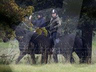 Prince Andrew near Windsor Castle in Berkshire, UK.