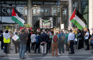 Pro Israel campaign group Stop The Hate rally outside the Brent Civic Centre, Wembley, Middlesex, UK.