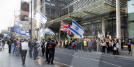 Pro Israel campaign group Stop The Hate rally outside the Brent Civic Centre, Wembley, Middlesex, UK.