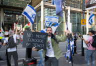 Pro Israel campaign group Stop The Hate rally outside the Brent Civic Centre, Wembley, Middlesex, UK.