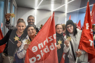 Sciopero dei lavoratori del settore sanitario privato Aris e Aiop a Torino