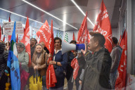 Sciopero dei lavoratori del settore sanitario privato Aris e Aiop a Torino