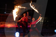 Empyre fire festival. Fire dancers bring flames and flow to Adelaide