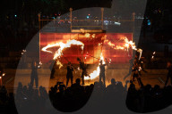 Empyre fire festival. Fire dancers bring flames and flow to Adelaide