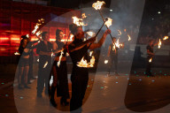 Empyre fire festival. Fire dancers bring flames and flow to Adelaide