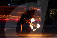 Empyre fire festival. Fire dancers bring flames and flow to Adelaide