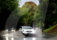 Flooding in the UK in Letchworth Garden City, UK.