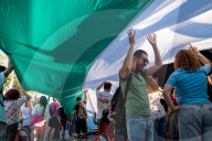 Demonstration in favor of Palestine and Lebanon in Barcelona