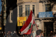 Demonstration in favor of Palestine and Lebanon in Barcelona