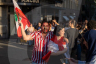 Demonstration in favor of Palestine and Lebanon in Barcelona