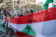 Demonstration in favor of Palestine and Lebanon in Barcelona