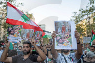 Demonstration in favor of Palestine and Lebanon in Barcelona