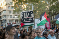 Demonstration in favor of Palestine and Lebanon in Barcelona