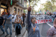 Demonstration in favor of Palestine and Lebanon in Barcelona
