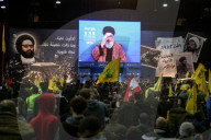 Hezbollah chief boasts of drones, precision-guided missiles at Beirut rally