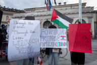 Torino - Fiaccolata in solidarietÃ  al popolo libanese