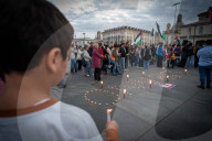 Torino - Fiaccolata in solidarietÃ  al popolo libanese