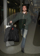 Excl - Rocco Ritchie pictured arriving at Kings Cross St Pancras