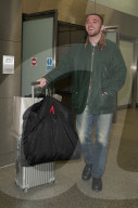 Excl - Rocco Ritchie pictured arriving at Kings Cross St Pancras