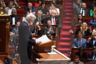 Discours de politique générale du nouveau Premier ministre Michel Barnier à l'Assemblée nationale à Paris
