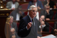 Discours de politique générale du nouveau Premier ministre Michel Barnier à l'Assemblée nationale à Paris