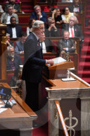 Discours de politique générale du nouveau Premier ministre Michel Barnier à l'Assemblée nationale à Paris