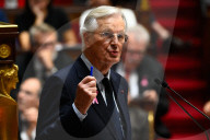 Discours de politique générale du nouveau Premier ministre Michel Barnier à l'Assemblée nationale à Paris